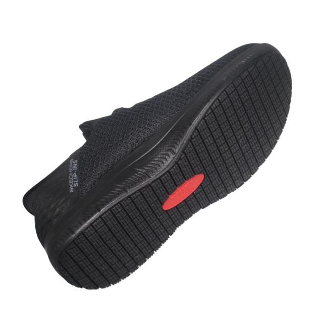 【靴のHOSHIKAWA】  『SKECHERS 200205W』 スケッチャーズ スニーカー 24.5cm〜29cm メンズ スリップインズ ブラック 立ったまま履ける 仕事履き 天然皮革 合皮