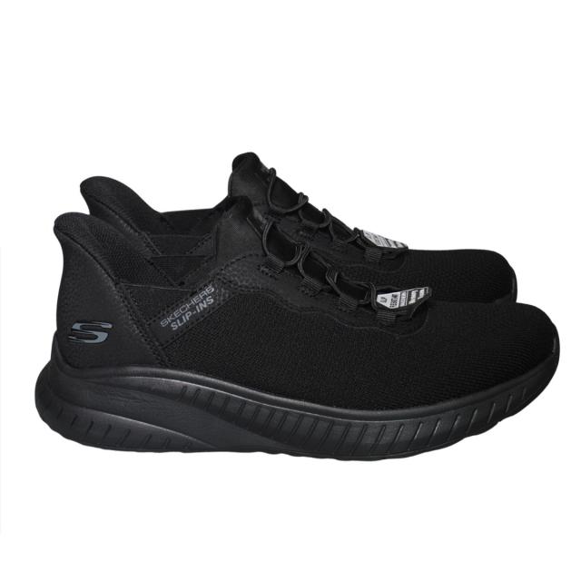 【靴のHOSHIKAWA】  『SKECHERS 200254W』 スケッチャーズ スニーカー 24.5cm〜29cm メンズ スリップインズ ブラック 立ったまま履ける 合皮