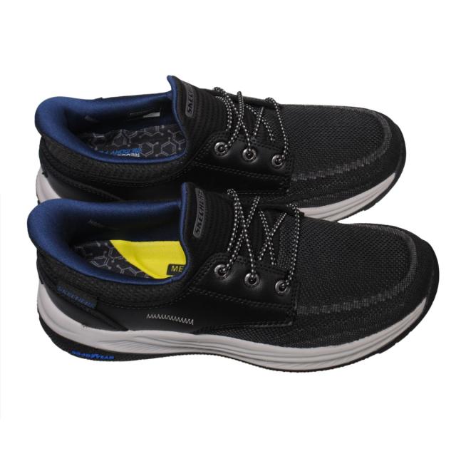 【靴のHOSHIKAWA】  『SKECHERS 205467』 スケッチャーズ スニーカー 24.5cm〜29cm メンズ スリップインズ ブラック 立ったまま履ける 合皮