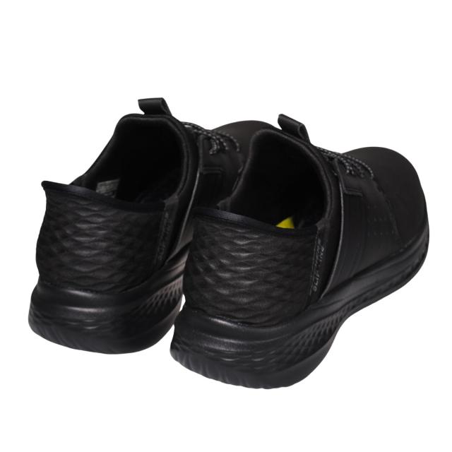 【靴のHOSHIKAWA】  『SKECHERS 210828』 スケッチャーズ スニーカー 24.5cm〜29cm メンズ スリップインズ ブラック 立ったまま履ける 仕事履き 天然皮革 合皮