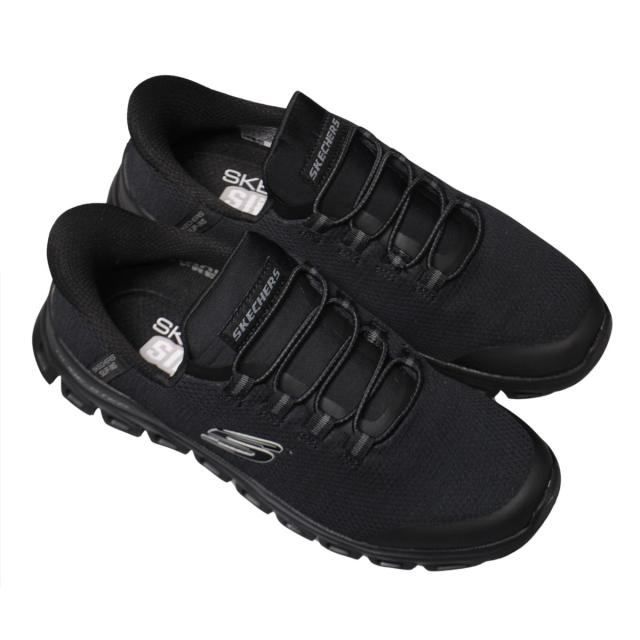 【靴のHOSHIKAWA】  『SKECHERS 233011』 スケッチャーズ スニーカー 24.5cm〜29cm メンズ スリップインズ ブラック 立ったまま履ける 合皮