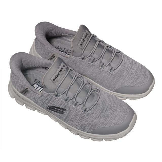 【靴のHOSHIKAWA】  『SKECHERS 233011』 スケッチャーズ スニーカー 24.5cm〜29cm メンズ スリップインズ グレー 立ったまま履ける 合皮