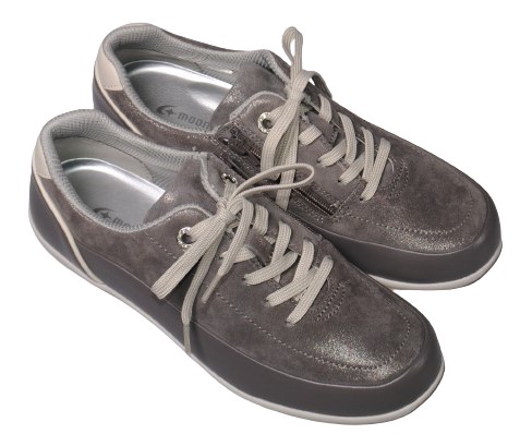 【靴のHOSHIKAWA】  『SPORTH 0215』 スポルス レースアップ 22cm〜24.5cm EEE コンフォート チャコール 内側ファスナー ウェッジソール 牛革 低反発ソール