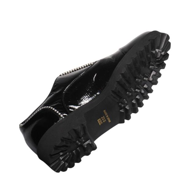 【靴のHOSHIKAWA】  『Dona Miss 2070』 ドナミス ローファー 21.5cm〜24.5cm EEE クロエナメル カジュアル レディース スリッポン 日本製 厚底