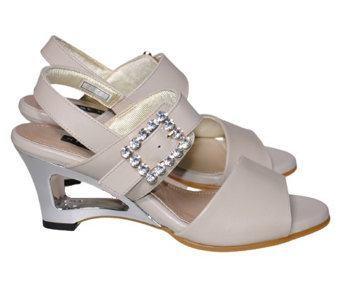 【靴のHOSHIKAWA】  『NINE DI NINE 2341』 ナインティナイン バックバンドサンダル 21.5cm〜24.5cm EEE ライトオーク ウェッジヒール 国産 本革 春夏