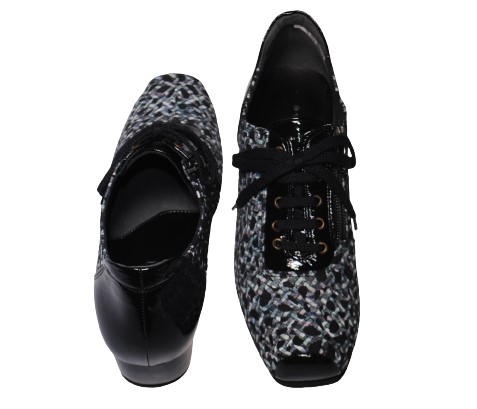 【靴のHOSHIKAWA】  『Dona Miss 4011』 ドナミス レースアップ 21.5cm〜25cm EEE ブラックC レディース カジュアル レザーシューズ 国産 天然皮革