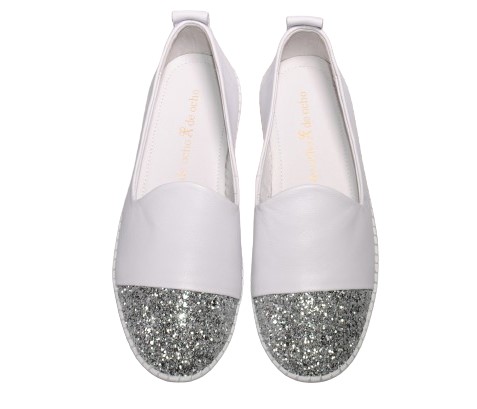 【靴のHOSHIKAWA】  『de ocho A de ocho 58-2』 デオチョアデオチョ スリッポン 22cm〜24.5cm レディース ホワイト スニーカー スリッポン 本革