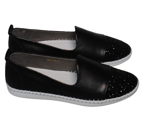 【靴のHOSHIKAWA】  『de ocho A de ocho 58-2』 デオチョアデオチョ スリッポン 22cm〜24.5cm レディース ブラック スニーカー スリッポン 本革