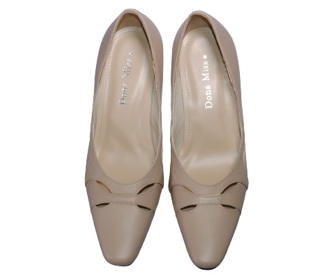 【靴のHOSHIKAWA】  『Dona Miss 6583』 ドナミス パンプス 21.5cm〜24.5cm EEE ヒール ポインテッドトゥ ベージュ 日本製 本革