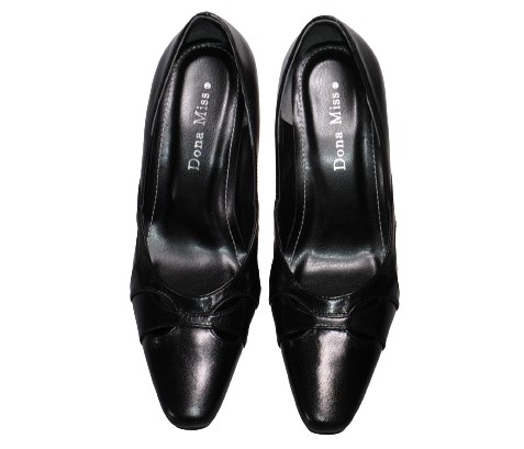 【靴のHOSHIKAWA】  『Dona Miss 6583』 ドナミス パンプス 21.5cm〜24.5cm EEE ヒール ポインテッドトゥ ブラック 日本製 本革