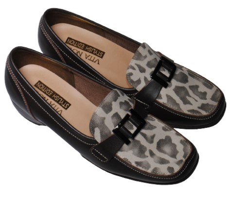 【靴のHOSHIKAWA】  『VITA NOVA 9912』 ヴィタノバ ローファー 21.5cm〜24.5cm レディース  エナメル ダークブラウンC スクエアトゥ ローヒール 日本製 牛革