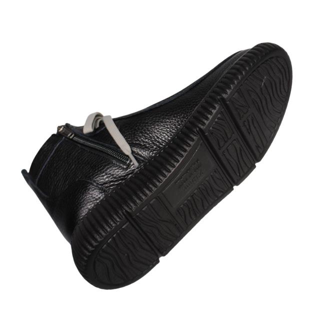 【靴のHOSHIKAWA】  『DONA MISS IP-34』 ドナミス モカシンブーツ 22.5cm〜24.5cm EEEE レディース ブラック ミドル丈 内側ファスナー レースアップ  牛革 日本製 幅広 秋冬