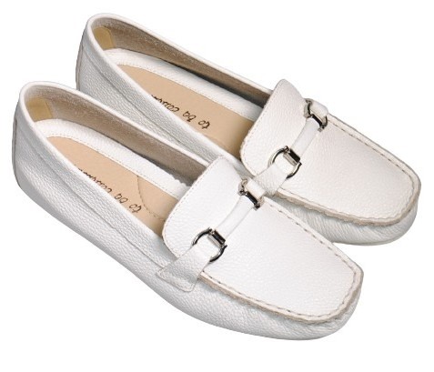 【靴のHOSHIKAWA】  『to be continued 70022』 22.5cm〜24.5cm EEE レディース ドライビングシューズ ホワイト スリッポン 牛革 カジュアル オールシーズン