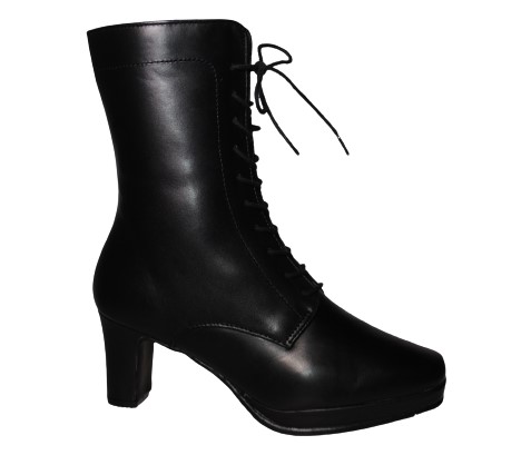 【靴のHOSHIKAWA】  『Yukiko Kimijima 7769』 ユキコキミジマ ミドルブーツ 22cm〜24.5cm EEE レディース ブラックスウェード 内側ファスナー 本革