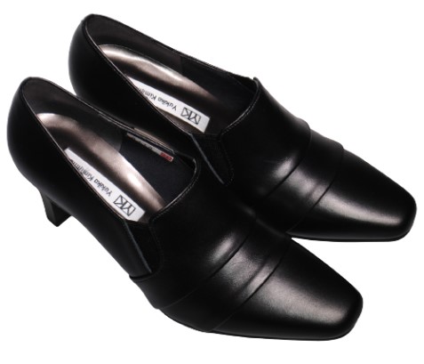 【靴のHOSHIKAWA】  『Yukiko Kimijima 8410』 ユキコキミジマ ブラック 22cm〜24.5cm EEE パンプス レディース ローヒール フォーマル ビジネス 冠婚葬祭 日本製 牛革