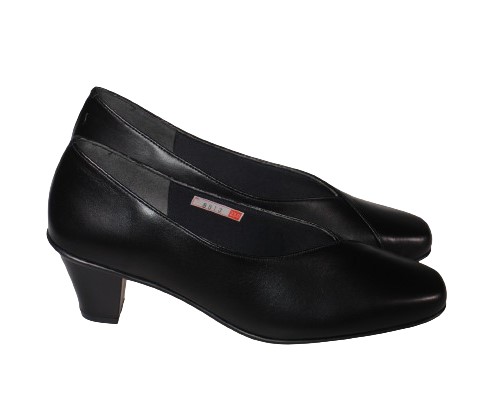 【靴のHOSHIKAWA】  『Yukiko Kimijima 8813』 ユキコキミジマ パンプス 22cm〜24.5cm EEE レディース カジュアル ブラック フォーマル ローヒール Vカット 本革 国産