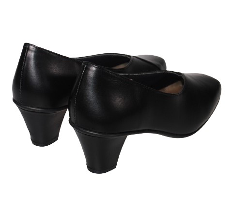 【靴のHOSHIKAWA】  『Yukiko Kimijima 8813』 ユキコキミジマ パンプス 22cm〜24.5cm EEE レディース カジュアル ブラック フォーマル ローヒール Vカット 本革 国産