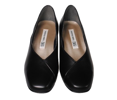 【靴のHOSHIKAWA】  『Yukiko Kimijima 8813』 ユキコキミジマ パンプス 22cm〜24.5cm EEE レディース カジュアル ブラック フォーマル ローヒール Vカット 本革 国産