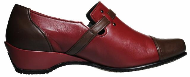 【靴のHOSHIKAWA】  『Yukiko Kimijima 7072』 ユキコキミジマ スリッポン 22cm〜24.5cm EEE ワインブラウン レディース ローファー ウェッジソール 国産 本革