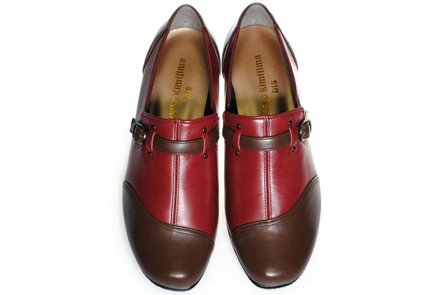 【靴のHOSHIKAWA】  『Yukiko Kimijima 7072』 ユキコキミジマ スリッポン 22cm〜24.5cm EEE ワインブラウン レディース ローファー ウェッジソール 国産 本革