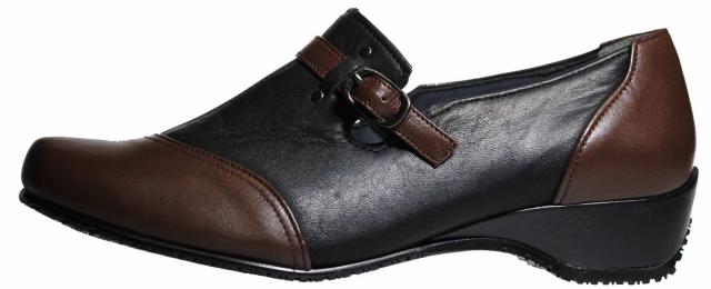 【靴のHOSHIKAWA】  『Yukiko Kimijima 7072』 ユキコキミジマ スリッポン 22cm〜24.5cm EEE クロブラウン レディース ローファー ウェッジソール 国産 本革