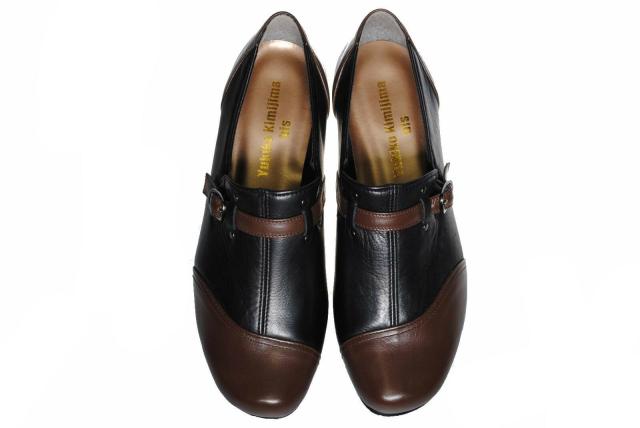 【靴のHOSHIKAWA】  『Yukiko Kimijima 7072』 ユキコキミジマ スリッポン 22cm〜24.5cm EEE クロブラウン レディース ローファー ウェッジソール 国産 本革