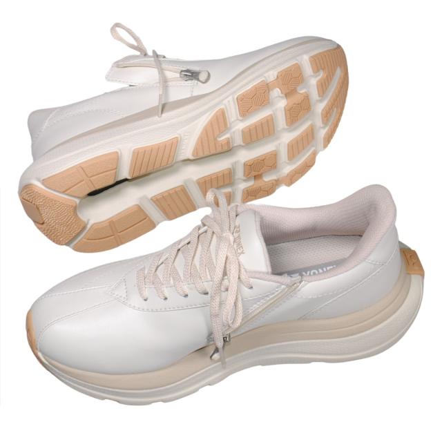 【靴のHOSHIKAWA】  『YONEX SHWL128』 ヨネックス スニーカー 22cm〜25cm 3.5E レディース オフホワイ ウォーキングシューズ 合皮 巾広