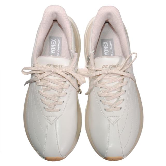 【靴のHOSHIKAWA】  『YONEX SHWL128』 ヨネックス スニーカー 22cm〜25cm 3.5E レディース オフホワイ ウォーキングシューズ 合皮 巾広