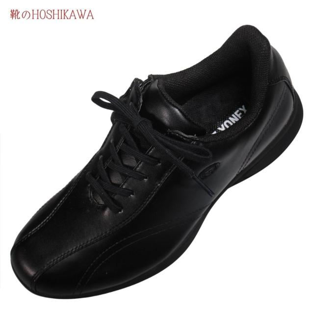 【靴のHOSHIKAWA】  『YONEX SHWL130W』 ヨネックス スニーカー 22cm〜25cm 4.5E レディース ブラック ウォーキングシューズ 合皮 巾広