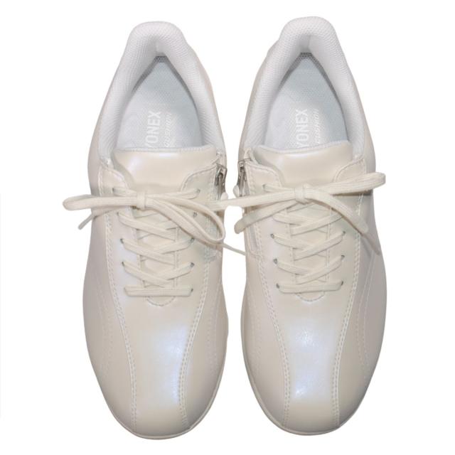 【靴のHOSHIKAWA】  『YONEX SHWL130W』 ヨネックス スニーカー 22cm〜25cm 4.5E レディース パールホワイト ウォーキングシューズ 合皮 巾広