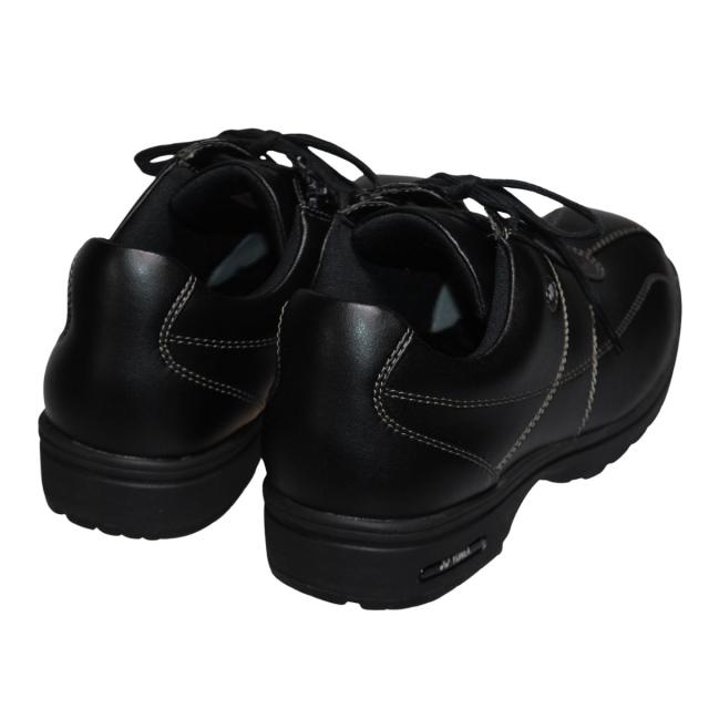 【靴のHOSHIKAWA】  『YONEX SHWLLC41』 ヨネックス スニーカー 22cm〜25cm 3.5E レディース ブラック ウォーキングシューズ ファスナー レースアップ 合皮 撥水 巾広