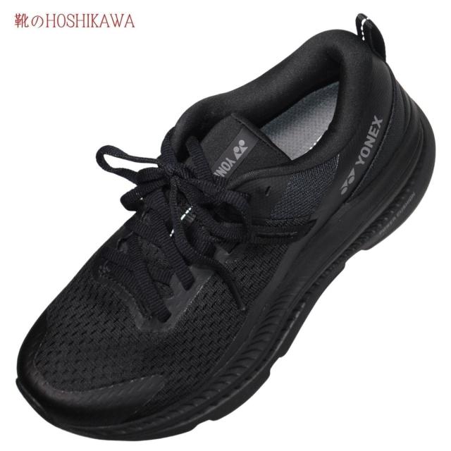 【靴のHOSHIKAWA】  『YONEX SHRGL1L』 ヨネックス スニーカー 22cm〜26cm レディース ブラック レースアップ ランニングシューズ 通気性がいい 合皮 軽量