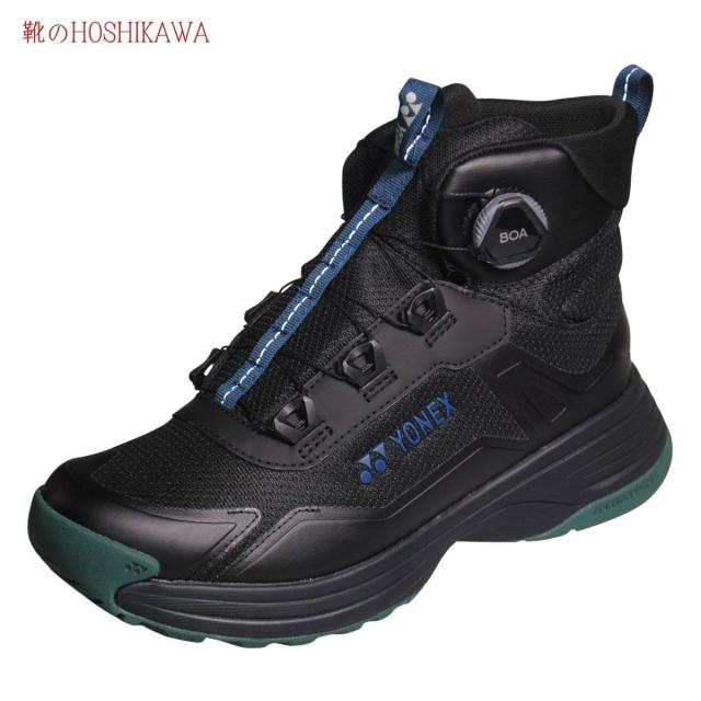 【靴のHOSHIKAWA】  『YONEX YY-GATTA』 ヨネックス スニーカー 22cm〜28cm ユニセックス ブラック ダイヤルシューズ アウトドア ハイカット 撥水加工 防滑 合皮