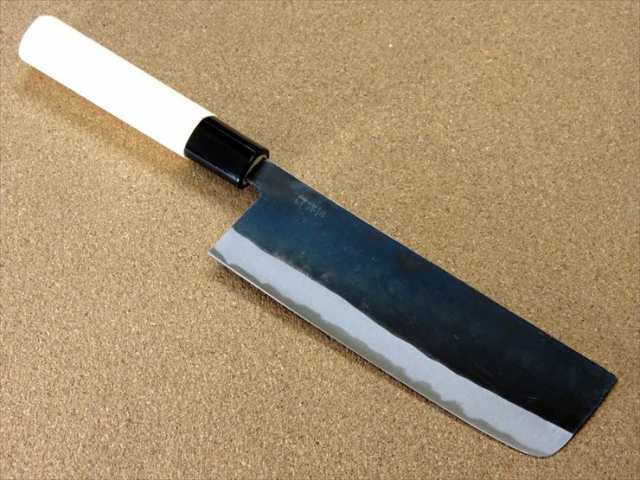 関の刃物 菜切包丁 16.5cm (165mm) 北正 無印 白鋼 2号 三枚合 黒打