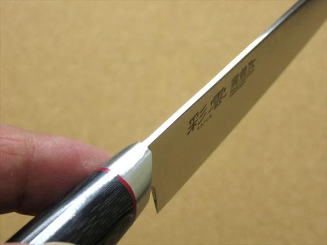 彩雲 包丁 ペティナイフ 関兼次 V金10号 150mm ダマスカス33層 ブラックマイカルタ 関の刃物 ペティナイフ 15cm (150mm) 関兼次 彩雲 V金10号 VG10