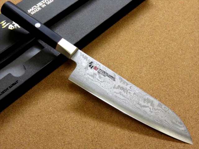 関の刃物 三徳包丁 18cm (180mm) MCUSTA ZANMAI 三昧 ハイブリッド スプラッシュ ダマスカス33層鋼 芯金VG-10  ステンレススチール 黒合板｜au PAY マーケット