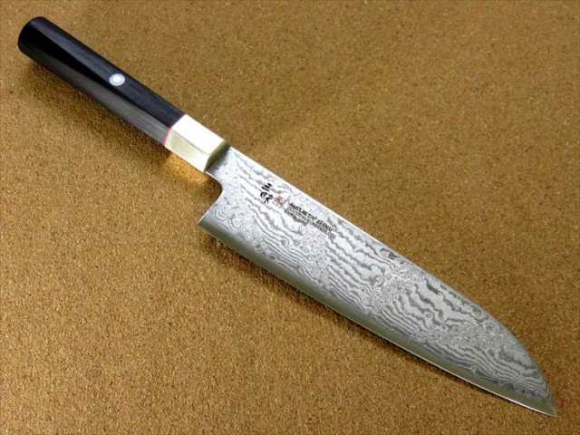 関の刃物 三徳包丁 180mm 三昧 ハイブリッドスプラッシュ ダマスカス33層