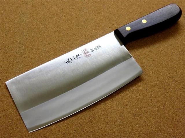 関の刃物 中華包丁 17cm (170mm) 正広 角小型 中厚 本割込三合鋼  MV-85 モリブデンバナジウム SUS 410L ローズウッドハンドル 中華料理に用いられる肉 魚 野菜などを切る身幅の大きい万能包丁 国産日本製の通販は