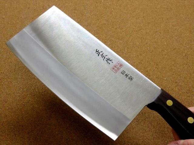 関の刃物 中華包丁 17cm (170mm) 正広 角小型 中厚 本割込三合鋼  MV-85 モリブデンバナジウム SUS 410L ローズウッドハンドル 中華料理に用いられる肉 魚 野菜などを切る身幅の大きい万能包丁 国産日本製の通販は