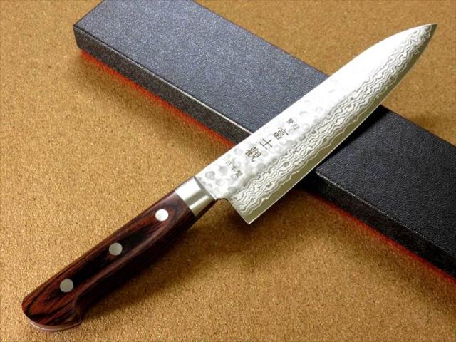 関の刃物 牛刀 18cm (180mm) 富士觀 鎚目鍛造 ダマスカス VG-10 (V金10