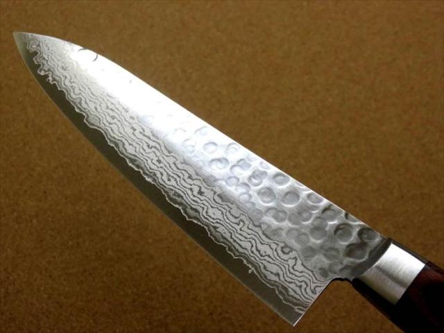 関の刃物 牛刀 18cm (180mm) 富士觀 鎚目鍛造 ダマスカス VG-10 (V金10