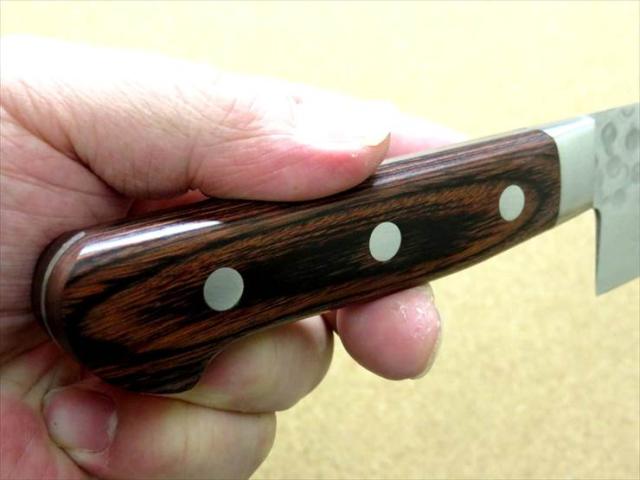 関の刃物 牛刀 180mm 鎚目鍛造 VG-10 ダマスカス 魚 肉切り 包丁 KC