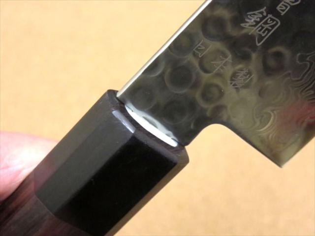 関の刃物 三徳包丁 180mm ダマスカス 45層 鎚目 両刃 万能包丁 ナイフ 関