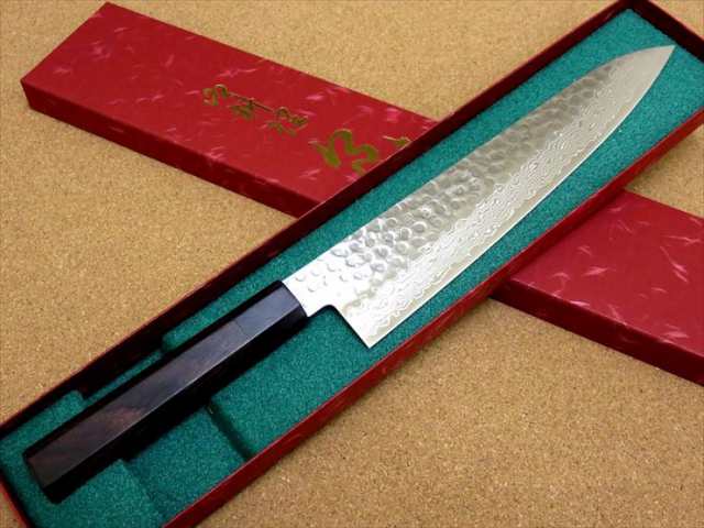 関の刃物 牛刀 24cm (240mm) 富士觀 鎚目鍛造 10A 愛知製鋼