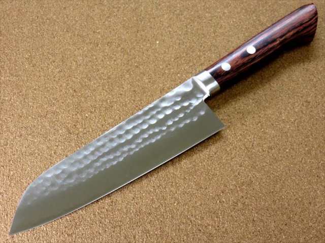 関の刃物 三徳包丁 17cm (170mm) 富士觀 鎚目鍛造 本割込 3層鋼 V金1号