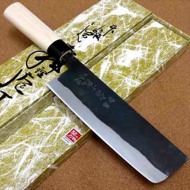 関の刃物 菜切り包丁 18cm (180mm) 富士觀 黒打 青紙2号 軟鉄 炭素鋼 ハガネ 朴の木ハンドル ナイロン樹脂口金 家庭用の野菜全般を切る両の通販はau  PAY マーケット - 関の包丁SKKカトラリー | au PAY マーケット－通販サイト