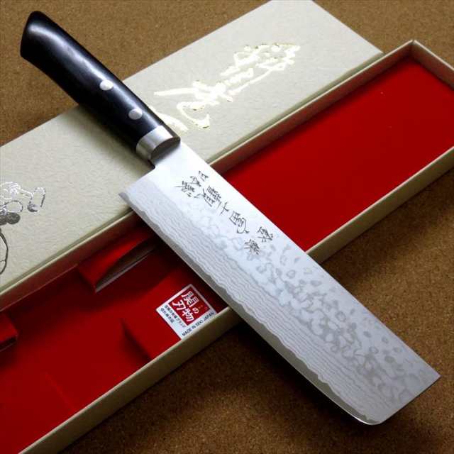 関の刃物 菜切り包丁 16.5cm (165mm) 富士觀 鍛錬 17層ダマスカス VG-10ステンレススチール V金10号 積層強化木ハンドル 家庭用の野菜全