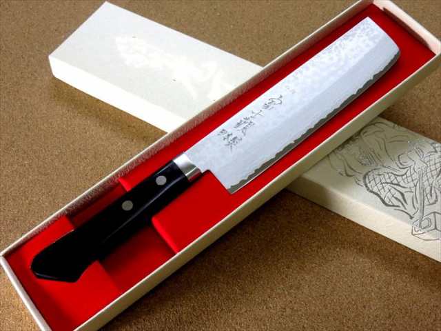 関の刃物 菜切り包丁 16.5cm (165mm) 富士觀 鍛錬 17層ダマスカス VG