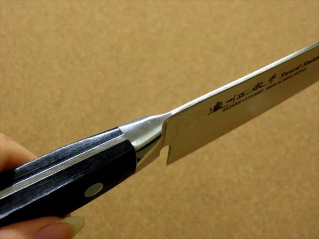 関の刃物 牛刀 17.5cm (175mm) 濃州正宗作 ダマスカス69層鋼 黒色積層