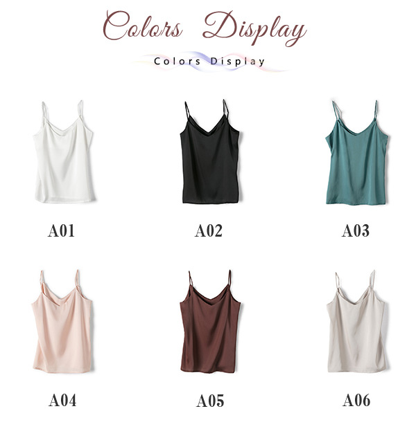 本日の激短SALE キャミソール サテン シルク インナー レディース 重ね